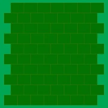 Green bricks wall background vector Stock Illustration