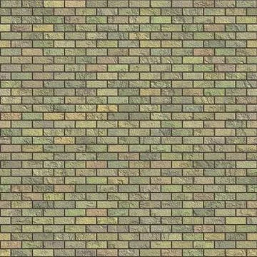 Green brickwork, seamless background. Stock Illustration
