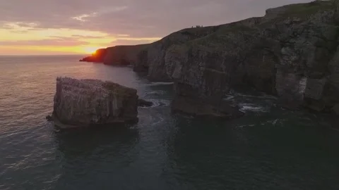 Green Bridge of Wales 01 Stock Footage 233450163