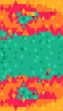 Green bright color triangles background Illustrazione stock
