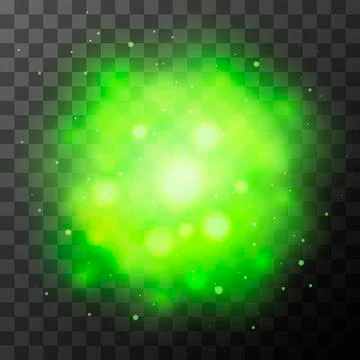 Green bright light, magic effect Stock Illustration