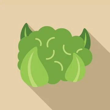 Green broccoli with devil horns growing organically on farm Stock-Illustration