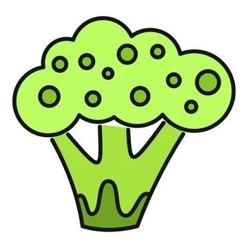 Green broccoli vegetable icon representing healthy eating Illustrazione stock