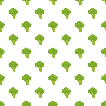 Green broccoli vegetable repeating pattern background イラスト素材