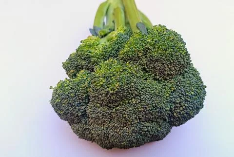 Green Broccoli vegetable on white background Stock Photos