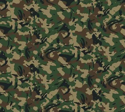 Green brown camouflage pattern Ilustração Stock