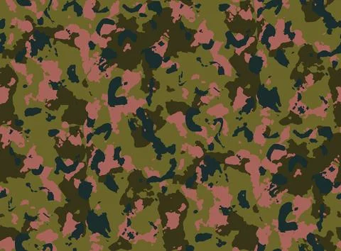 Green brown camouflage pattern Stock Illustration