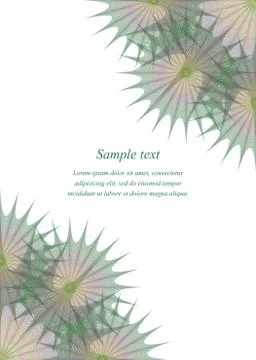 Green brown page corner design template Stock Illustration