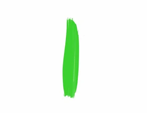 Green brush concept isolated on white background for art painting Stock Illustration