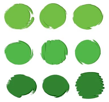 Green brush cycle bubble 005 Stock Illustration