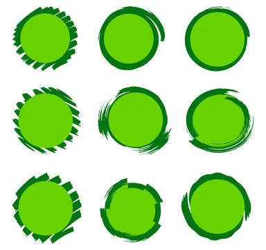 Green brush cycle bubble 스톡 일러스트