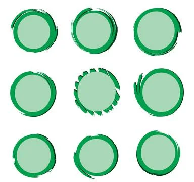 Green brush cycle bubble Stock Illustration