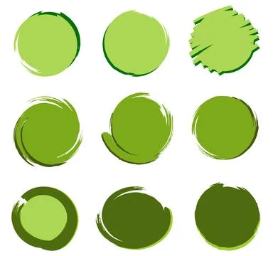Green brush cycle bubble Stock Illustration