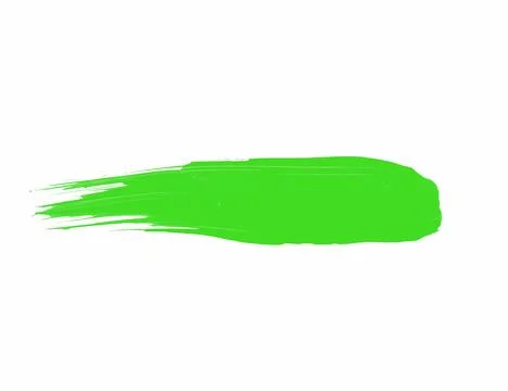 Green brush isolated on white background for art design Stock Illustration