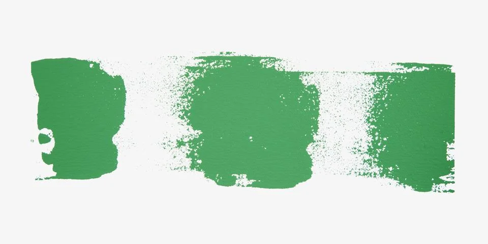 Green brush stroke collage element Stock Photos