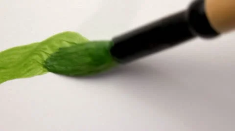 Green brush stroke Video stock 12752767