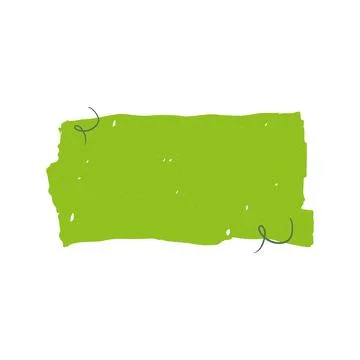 Green Brush stroke frame for text healthy food or ecology Stock Illustration