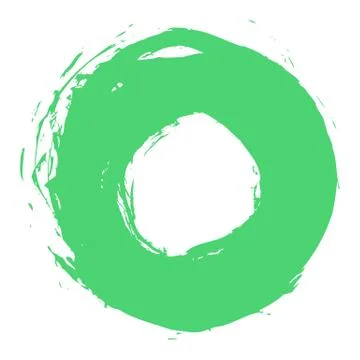 Green Brushstroke Circle Form Иллюстрация