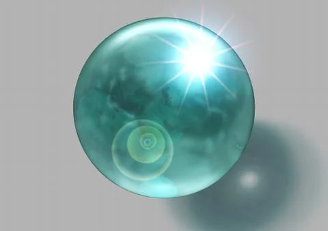 Green bubble glass marble Stock Illustration