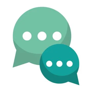 Green bubble talk dialog chatting social media Stock Illustration