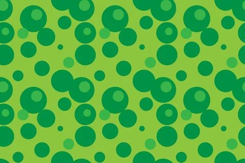 Green bubbles dots abstract design. Seamless pattern dot texture. Illustrazione stock