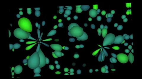 Green Bubbles Flying On Black Background Stock Footage 322612042