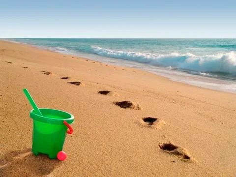 Green bucket Stock Photos