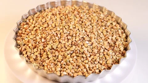 Green buckwheat close up video Stock Footage 131264591