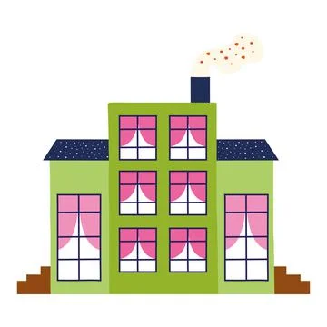 Green building construction Ilustración de archivo