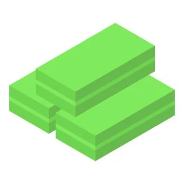 Green building insulation panels lying on top of each other Ilustración de archivo