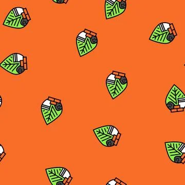 Green building materials vector seamless pattern Ilustración de archivo