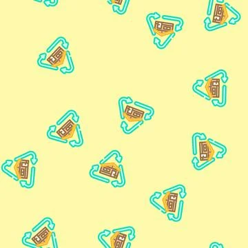Green building materials vector seamless pattern Ilustración de archivo