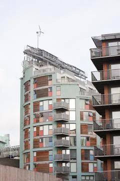 The Green building is a mixed use development next to Oxford Road railway Sta Stock Photos