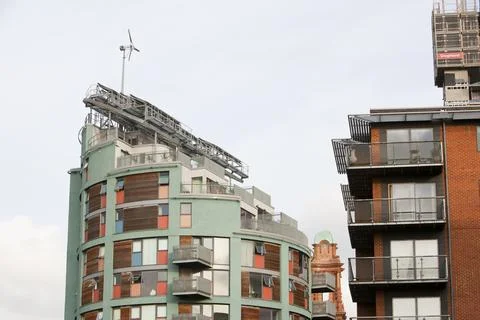 The Green building is a mixed use development next to Oxford Road railway Sta Stock Photos