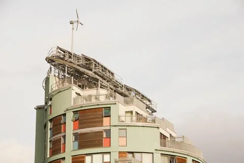 The Green building is a mixed use development next to Oxford Road railway Sta Stock Photos