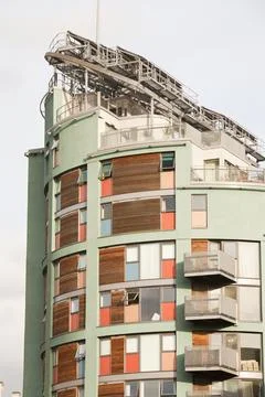 The Green building is a mixed use development next to Oxford Road railway Sta Stock Photos