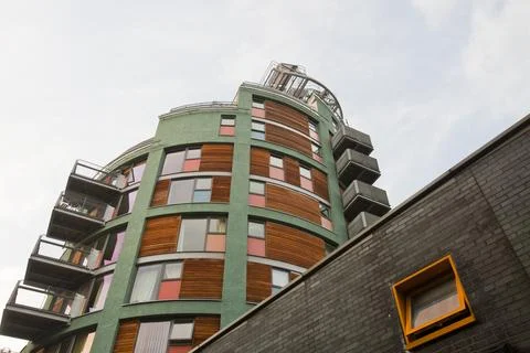 The Green building is a mixed use development next to Oxford Road railway Sta Foto stock