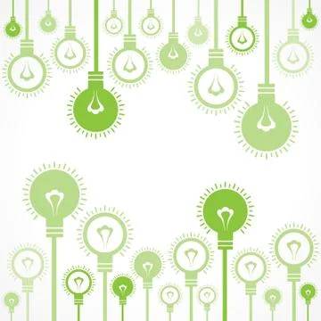Green bulb background stock vector Stock Illustration