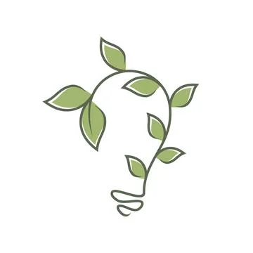 Green bulb leaf ornament vector icons symbol Stock Illustration