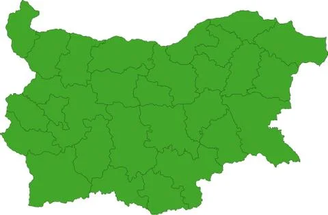 Green Bulgaria map Stock Illustration