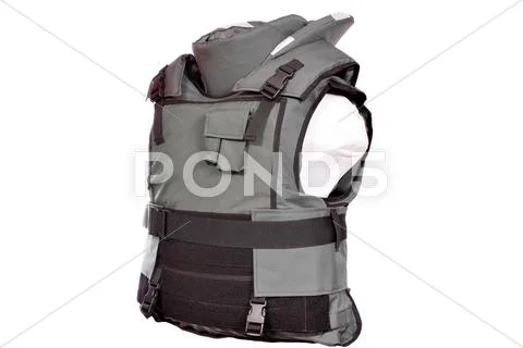 Green bullet proof vest.JPG Stock Photos