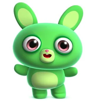 Green bunny Stock Illustration