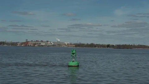 Green Buoy Passing Stock Footage 74248613