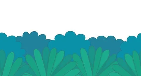 Green bush Border Stock Illustration