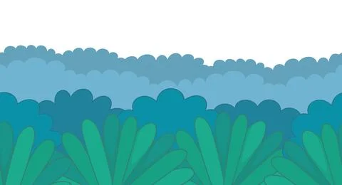 Green bush Border Stock Illustration