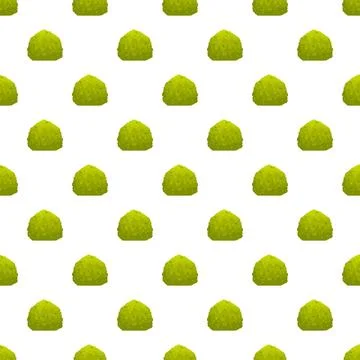 Green bush repeating pattern creating seamless background Stock Illustration
