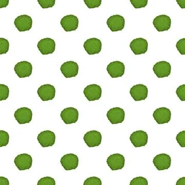Green bush seamless pattern for nature background Stock Illustration