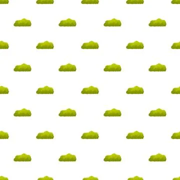 Green bush seamless pattern for nature background Stock Illustration