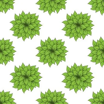 Green bush set Stock Illustration