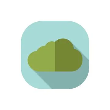 Green bush vector flat design Stock Illustration